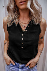 Casual V-Neck Tank Top - View 6 | TEVQA