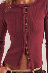 Ainoa Bordeaux Cardigan | Dress In Beauty