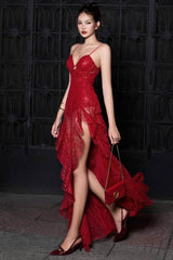 Bustier Sequin Ruffle Maxi Dress | Dress In Beauty