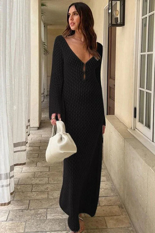 Crochet Maxi Dress - View 12 | TEVQA