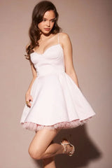 Mademoiselle Ballerina Pink Tulle Mini Dress - TEVQA