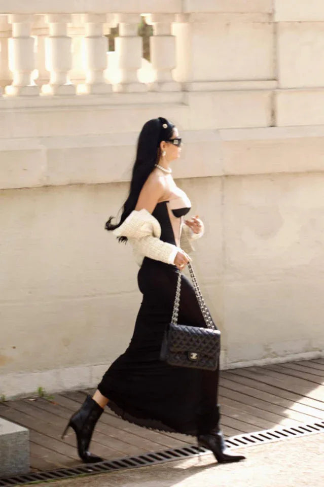 Strapless corset maxi dress set - View 11 | TEVQA