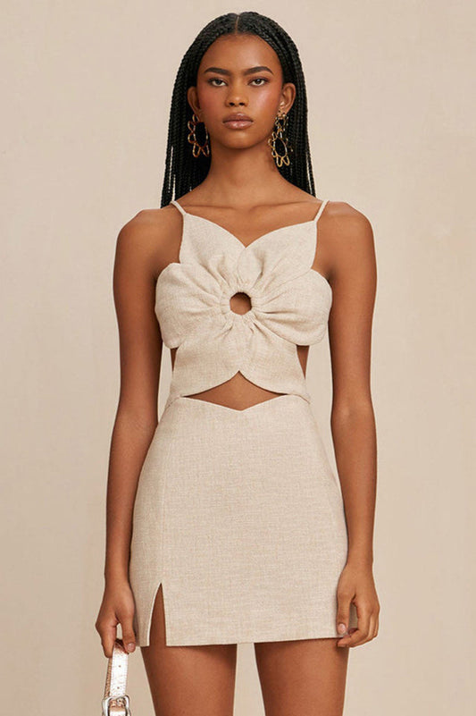 Alma Flower Detail Cut Out Midi Dress | Dress In Beauty