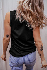 Casual V-Neck Tank Top - View 8 | TEVQA