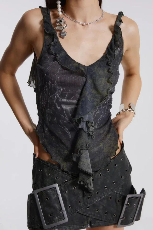 Faux Leather Wrap Mini Skirt - View 10 | TEVQA