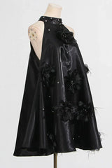 Princess mini dress with floral appliqués - View 7 | TEVQA