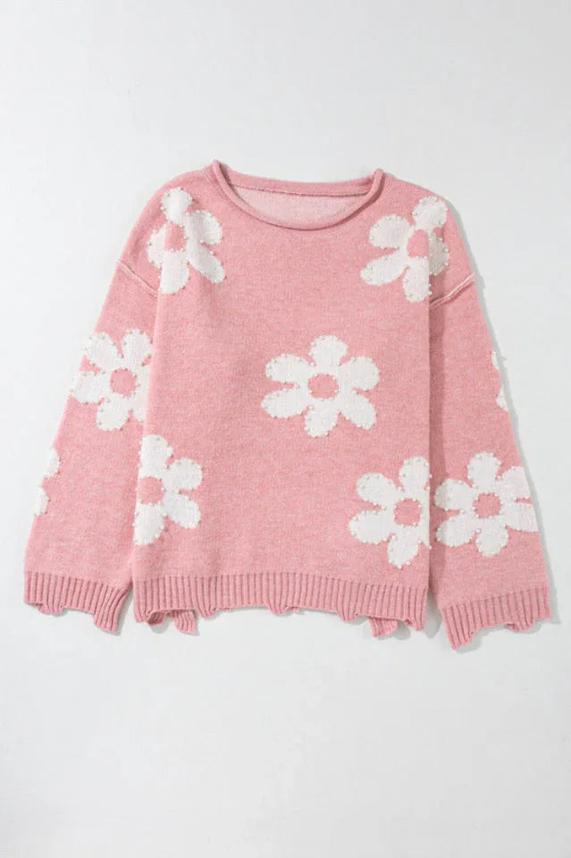 Pearl Embellished Knit Sweater - View 6 | TEVQA