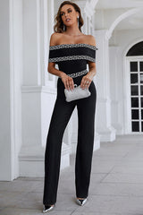 Quilla Black Off Shoulder Jumpsuit | Dress In Beauty