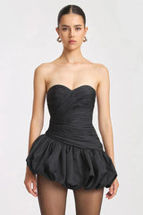 Balloon Draped Mini Dress - TEVQA
