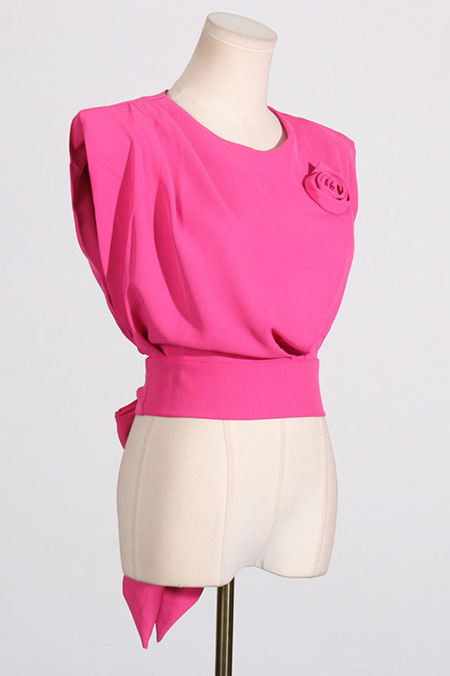 Sleeveless Bow Top & Pants Set | Dress In Beauty