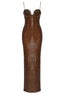 Lorelei Brown Sequin Maxi Dress with Floral Detail - View 24 | TEVQA