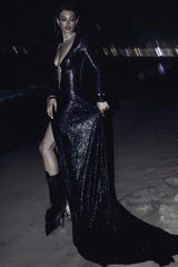 Cut Out Backless Gown - TEVQA