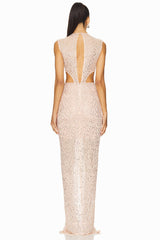 Crystal Embellished Cut Out Gown | Dress In Beauty