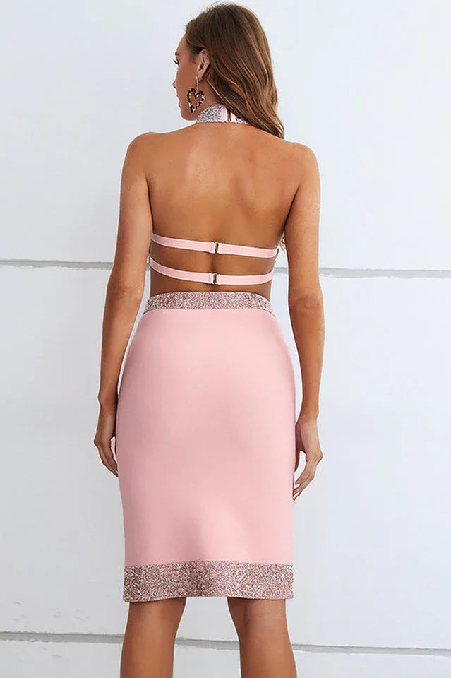 Charlee Two Piece Set Pink - View 7 | TEVQA