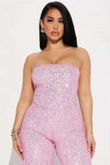 Lets Sparkle On Sequin Jumpsuit - TEVQA