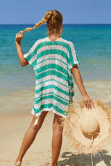 Crocheted V-Neck Beach Cover Up - View 24 | TEVQA