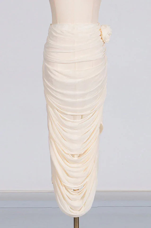 Laure Ruched Skirt Set - View 7 | TEVQA