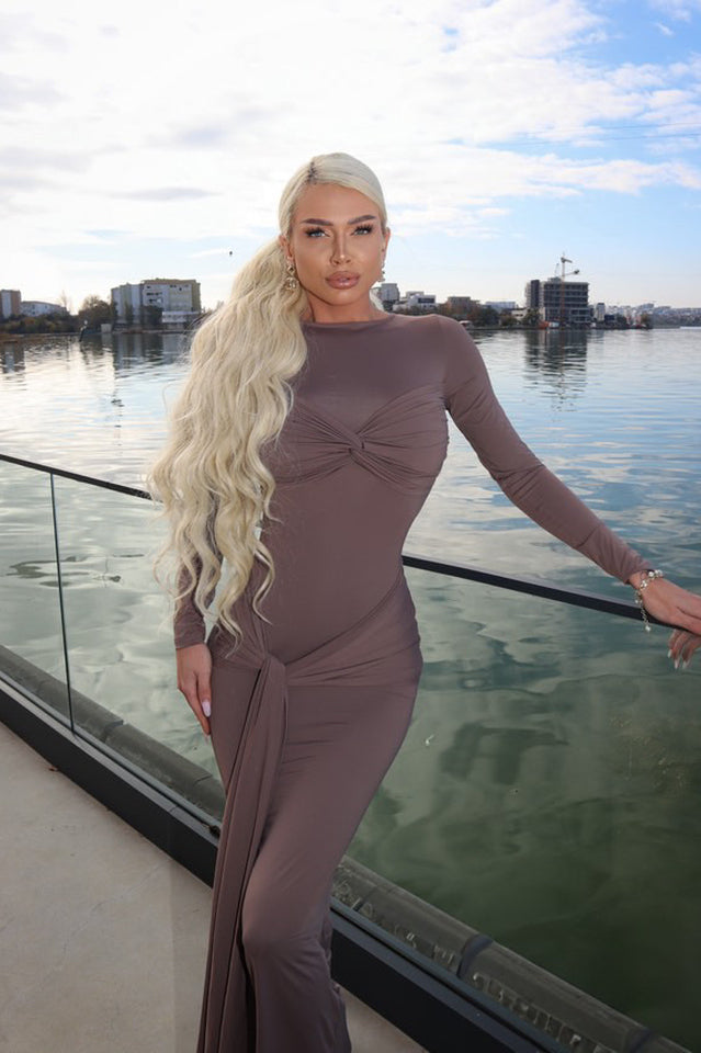 Strappy Long Sleeve Maxi Dress | Dress In Beauty