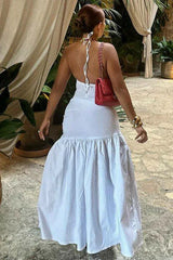 V-Neck Bodysuit Wrap Skirt Set - TEVQA