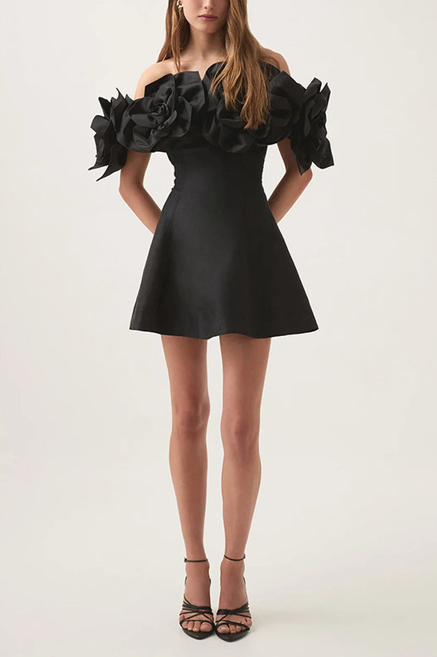 Chabela Flower Off-Shoulder Mini Dress | Dress In Beauty
