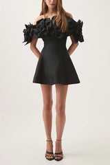 Chabela Flower Off-Shoulder Mini Dress | Dress In Beauty