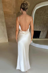 Kayle Satin Cami Dress - View 12 | TEVQA