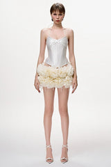 Halter Floral Corset Two Piece Dress | Dress In Beauty