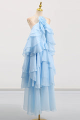 Sibley Halterneck Tiered Ruffle Maxi Dress | Dress In Beauty