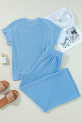 Women's Knit Lounge Set - View 6 | TEVQA