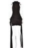 Anji High Neck Criss Cross Mini Dress - TEVQA