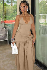 V-Neck Bodysuit Wrap Skirt Set | Dress In Beauty