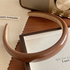 Wide Padded Headband in Brown & Neutral Tones - 1.2 Inch