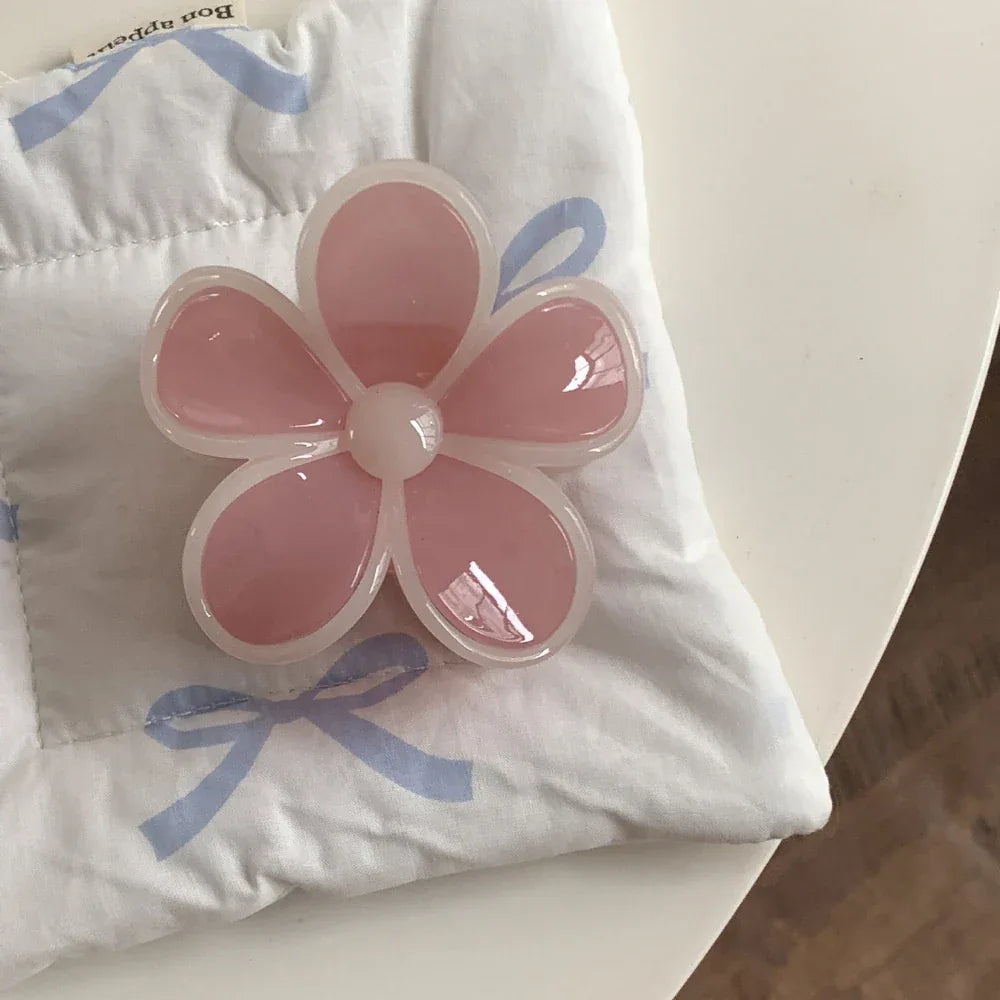 3D Plumeria Flower Hair Claw Clip - View 8 | TEVQA