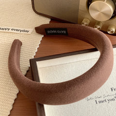 Wide Padded Headband in Brown & Neutral Tones - 1.2 Inch