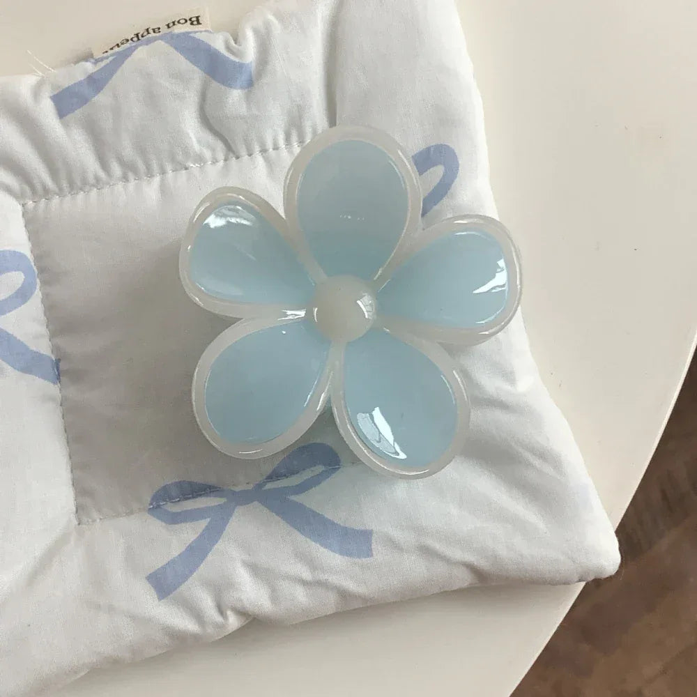3D Plumeria Flower Hair Claw Clip - View 7 | TEVQA