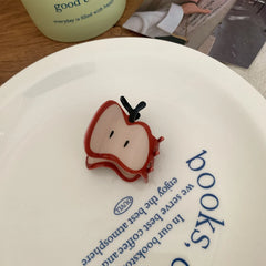 Cute Apple Hair Claw Clip - 3D Whimsical Fruit Accessory