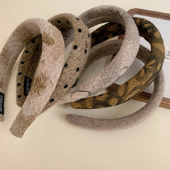 Vintage-Inspired Padded Headband Collection - 1.2 Inch Autumn Textures