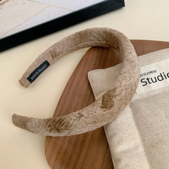 Vintage-Inspired Padded Headband Collection - 1.2 Inch Autumn Textures