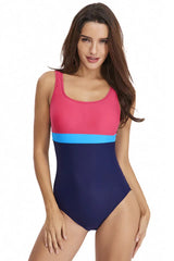 Women's one piece swimsuit with scoop neckline and racerback design - View 8 | TEVQA