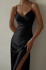 Cami Midi Dress with High Split - View 13 | TEVQA