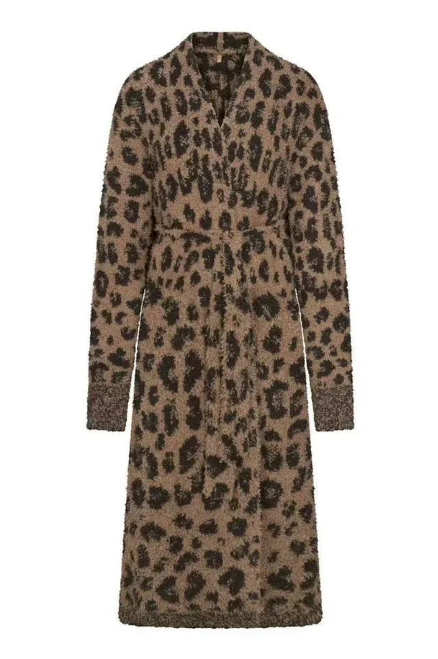 Unisex Cozy Knit Robe with Animal Ears - View 7 | TEVQA