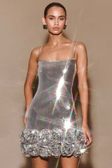 Faye Sequin Flower Mini Dress | Dress In Beauty
