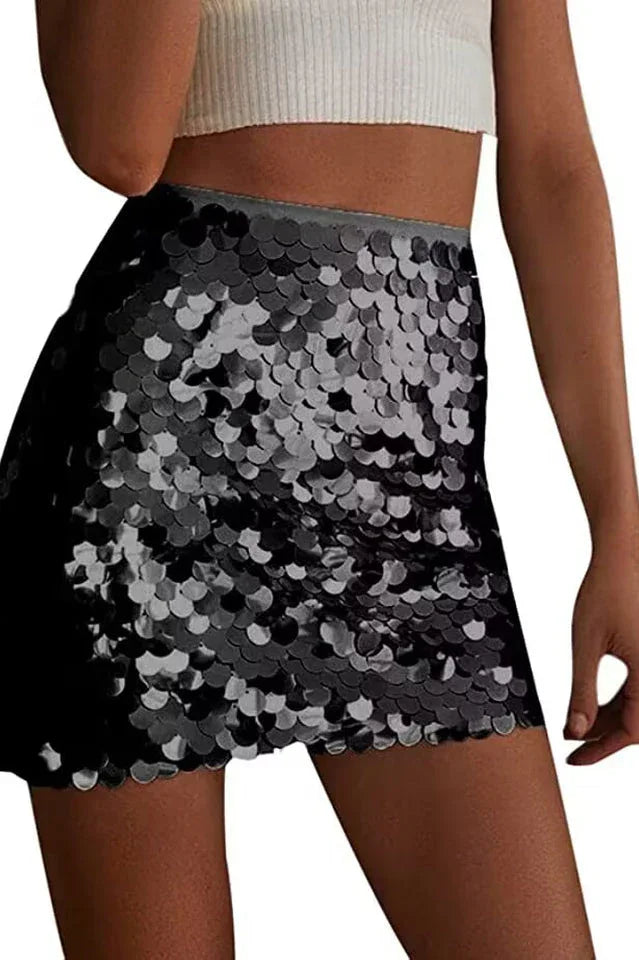Sequin Mini Skirt - View 9 | TEVQA