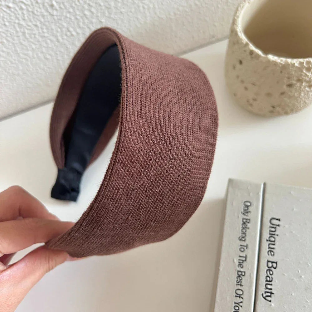 Wide Padded Knit Headband - 2.4 Inch Fashion Statement Hairband - TEVQA