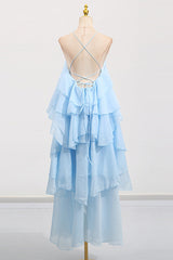 Sibley Halterneck Tiered Ruffle Maxi Dress | Dress In Beauty