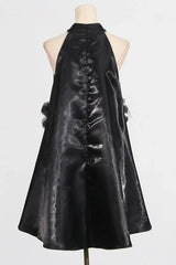 Princess mini dress with floral appliqués - View 8 | TEVQA