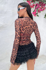 Myka Long Sleeve Mesh Top - View 6 | TEVQA
