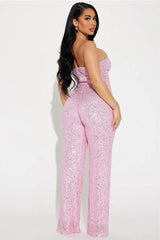 Lets Sparkle On Sequin Jumpsuit - TEVQA