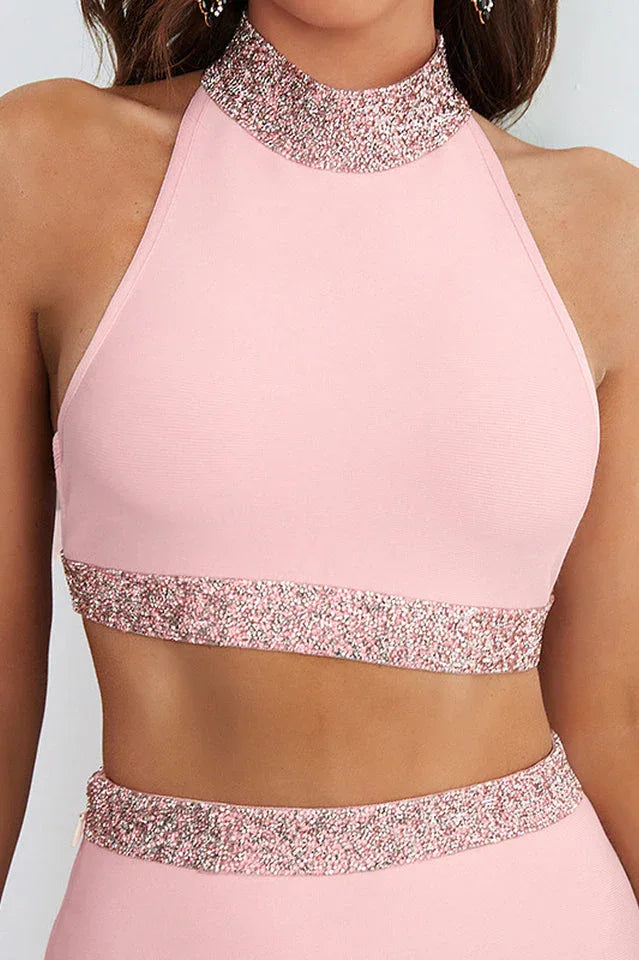 Charlee Two Piece Set Pink - View 8 | TEVQA