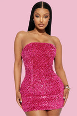 Kara Sequin Mini Dress - View 7 | TEVQA